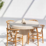 Marceau Crema Marfil Marble Round Dining Table