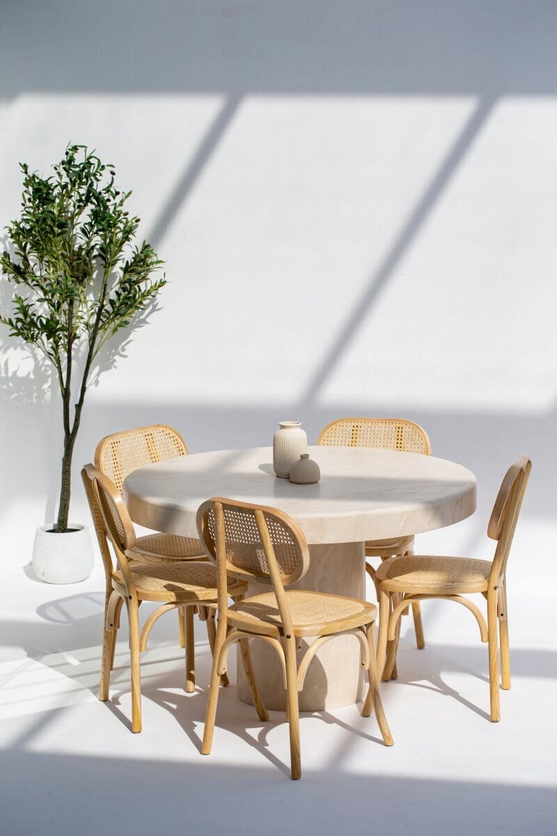 Marceau Crema Marfil Marble Round Dining Table - Image 4