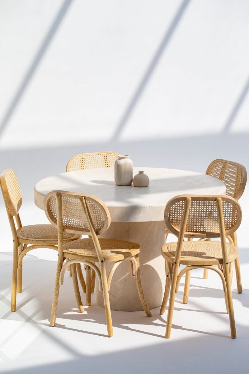 Marceau Crema Marfil Marble Round Dining Table - Image 6