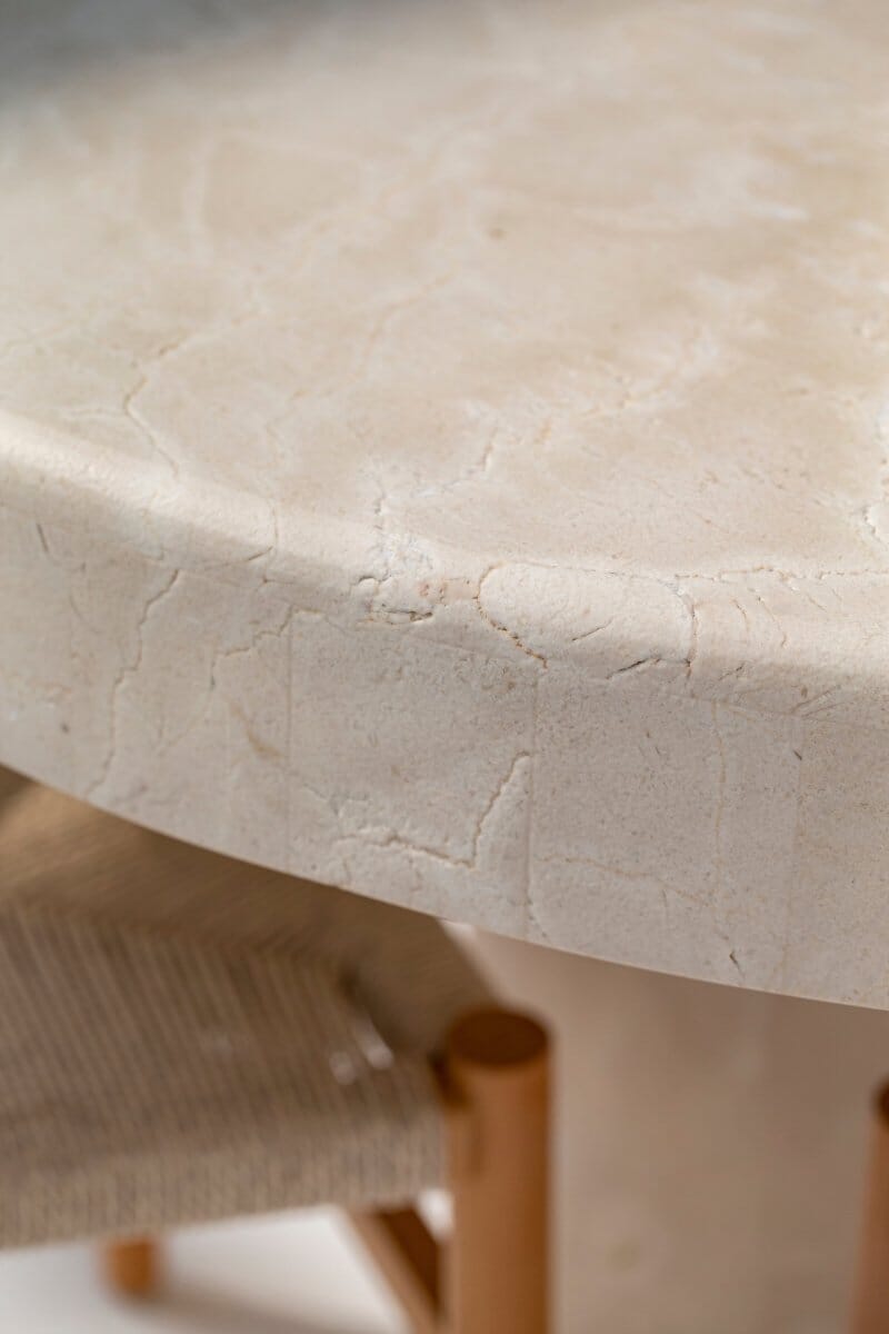 Marceau Crema Marfil Marble Round Dining Table - Image 8