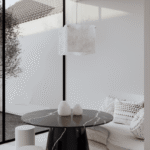 Zuri Black Marquina Marble Round Dining Table
