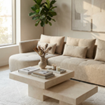 Camila Crema Marfil Square Nesting Coffee Table