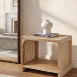 Alayna Rattan Mango Wood Side Table