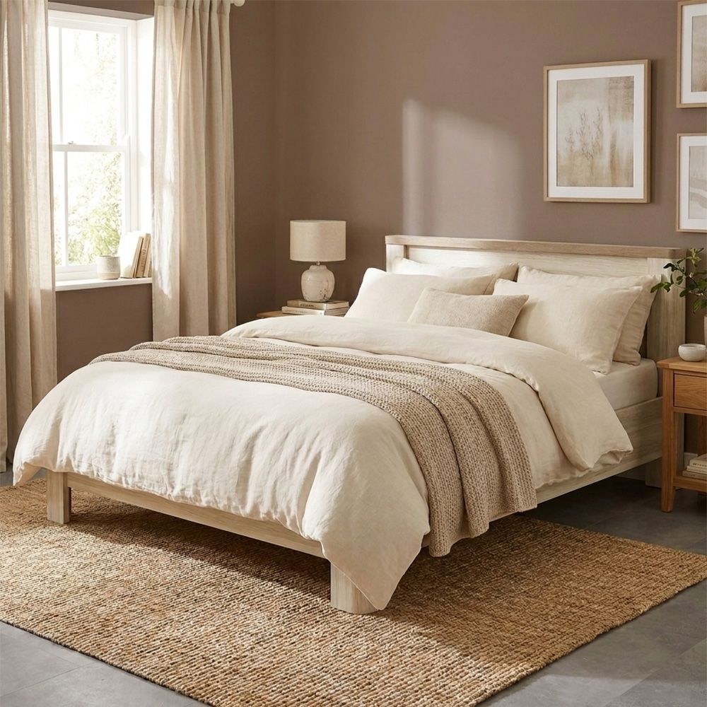 Olivos 180x200 King Bed-Ash Grey/Oak-With 2-Year Warranty - Image 5