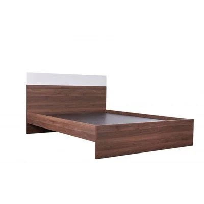 New Allano 150x200 Queen Bed-Dark Walnut/White-With 2-Year Warranty - Image 3