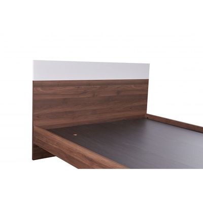 New Allano 150x200 Queen Bed-Dark Walnut/White-With 2-Year Warranty - Image 4