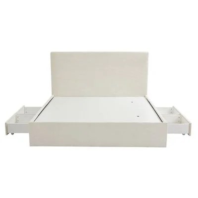 Wesley 150x200 Queen Bed with 4 Drawers-Light Beige-With 2-Year Warranty - Image 5