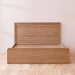 Zirco 150X200 Queen Bed with Storage-Brown Oak-With 2-Year Warranty
