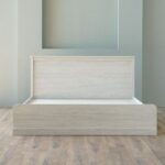 Zirco 150x200 Queen Bed with Storage-White Oak-With 2-Year Warranty