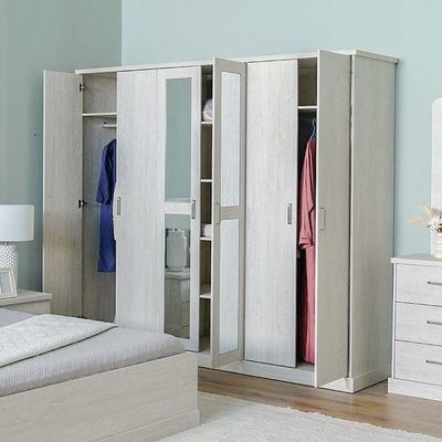 Zirco Queen Bedroom Set-White Oak-With 2-Year Warranty - Image 5