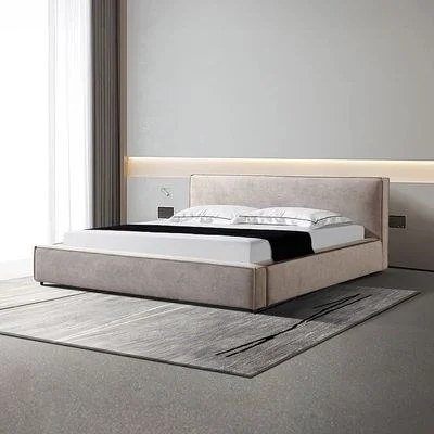 Delano 150x200 Queen Bed - Light Brown-With 2-Year Warranty - Image 2