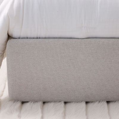 Frazer 180x200 Upholstered King Bed-White/Natural Oak-With 2-Year Warranty - Image 3