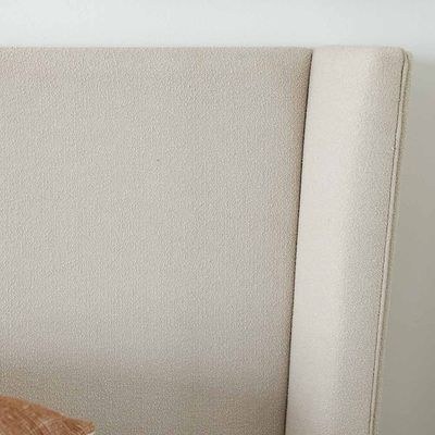 Barney 180x200 Upholstered King Bed-Beige/Brown-With 2-Year Warranty - Image 3