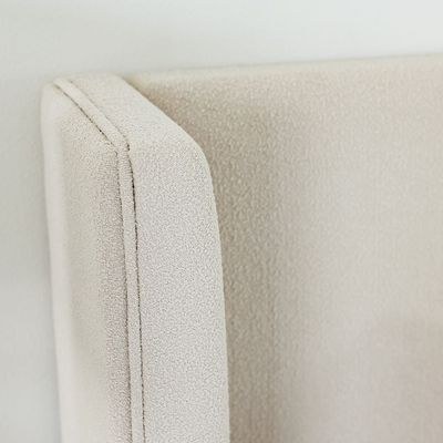 Barney 180x200 Upholstered King Bed-Beige/Brown-With 2-Year Warranty - Image 4