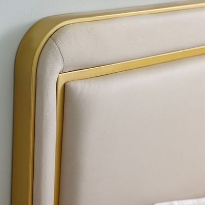 Margaret 180x200 King Bed-Beige/Gold-With 2-Year Warranty - Image 3