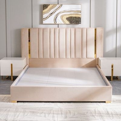 New Poliana 200x200 Super King Bed-Beige-With 2-Year Warranty - Image 3
