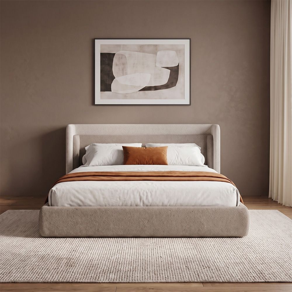 Ultima 180x200 Upholstered King Bed-Grey-With 2-Year Warranty - Image 2