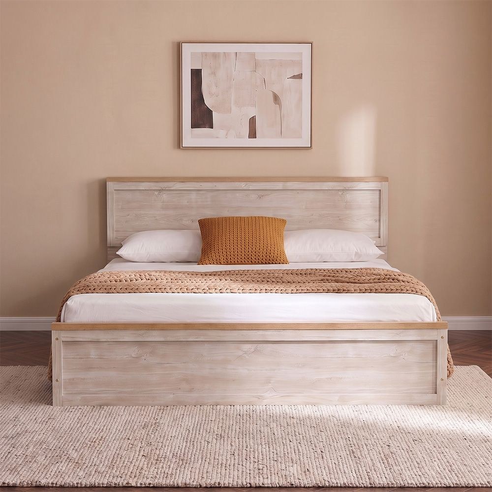 Cambridge 180x200 King Bed-Oak & White Oak-With 2-Year Warranty - Image 3