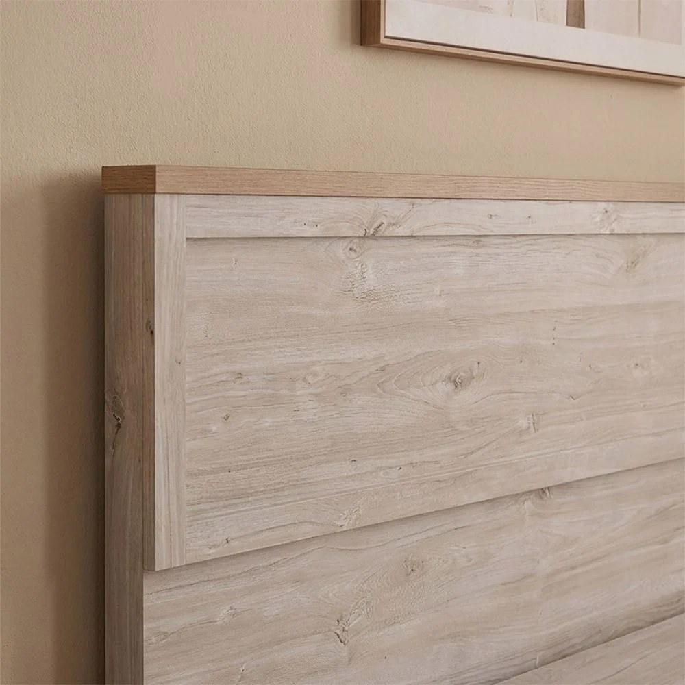 Cambridge 180x200 King Bed-Oak & White Oak-With 2-Year Warranty - Image 5