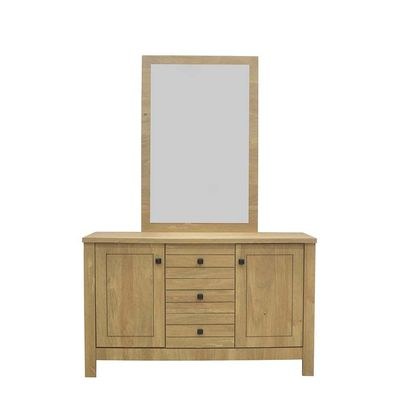 Athens 180x200 King Bed Set with 2 Nightstands & Dresser/Mirror-Light Oak-With 2-Year Warranty - Image 5