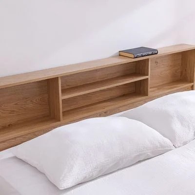 Gamorah New 180x200 King Bed Set+1 Nightstand + Dresser/Mirror & Stool - Oak - With 2-Year Warranty - Image 3