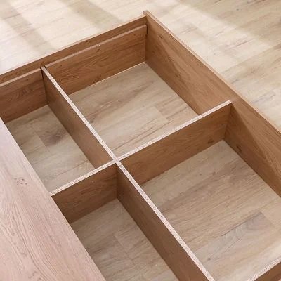 Gamorah New 180x200 King Bed Set+1 Nightstand + Dresser/Mirror & Stool - Oak - With 2-Year Warranty - Image 5