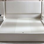 Ashton 180 X 200 King Bed Set With 2 Night Stands-Beige/Brushed Gold