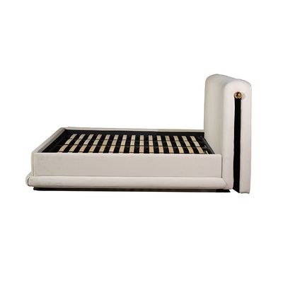 Alhamra 200X200 Super King Bed-Beige/Brass - Image 4