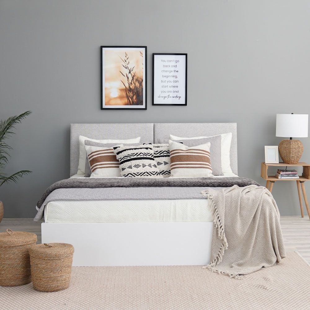 Palomeze 150 X 200 Queen Bedroom Set With With Hydraulic And Headboard Storage-White/Black - Image 2