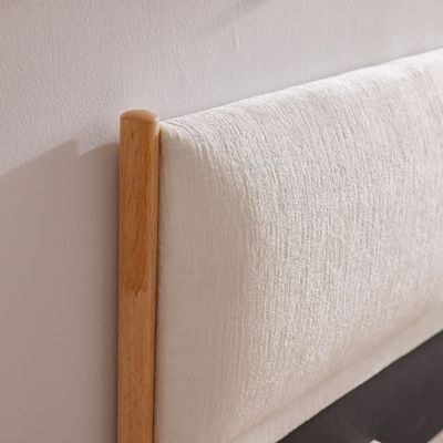 Anchor 180x200 King Bed with Upholstered Headboard - Natural/Beige - With 2-Year Warranty - Image 5
