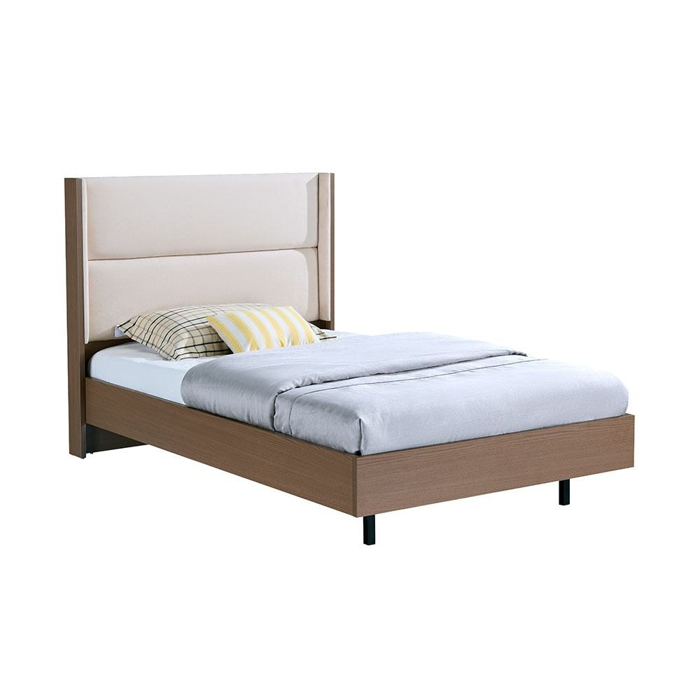 Allison 120x200 Floating Young Bed with LED - Beige/Natural Oak - With 2-Year Warranty - Image 3