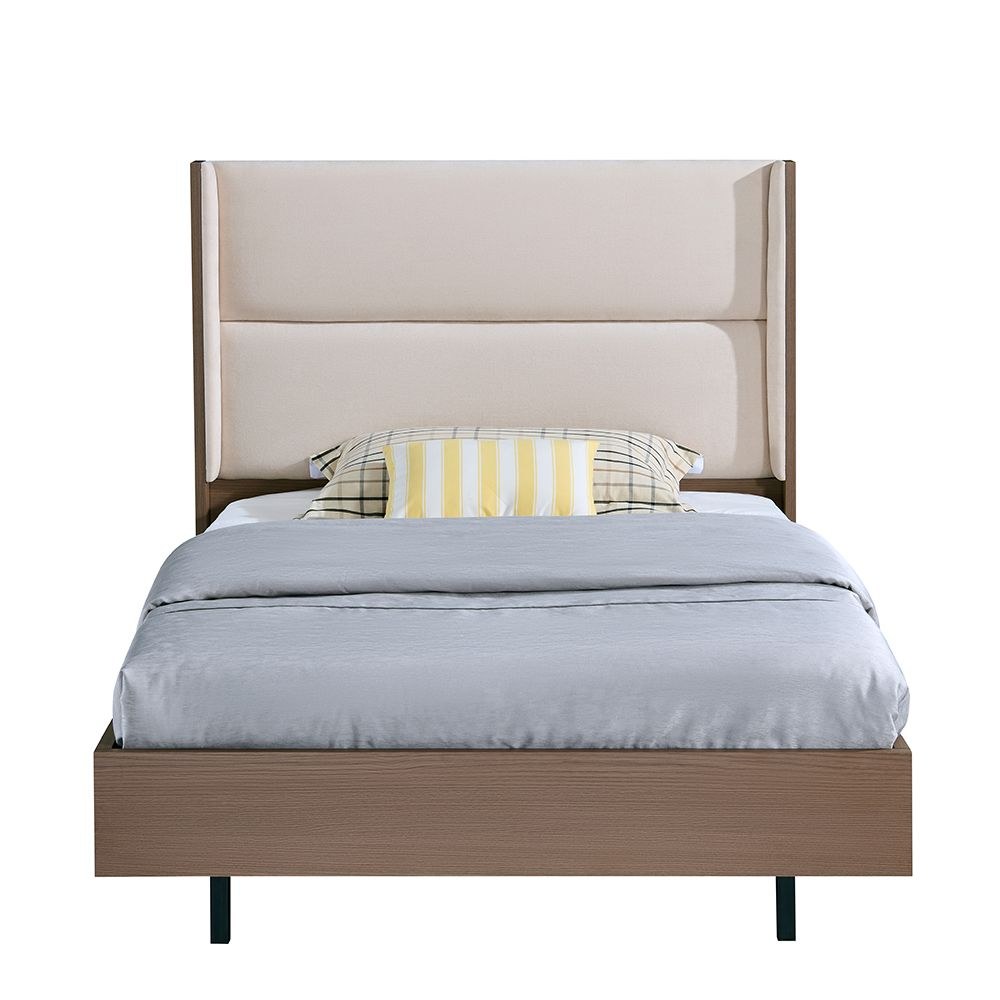 Allison 120x200 Floating Young Bed with LED - Beige/Natural Oak - With 2-Year Warranty - Image 4