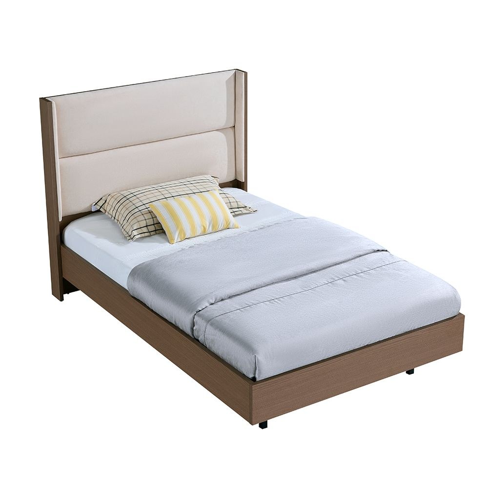 Allison 120x200 Floating Young Bed with LED - Beige/Natural Oak - With 2-Year Warranty - Image 5
