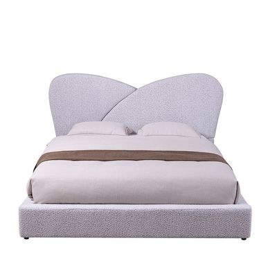 Petal 150 X 200 Upholstered Queen Bed-White - Image 3