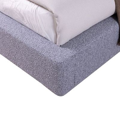 Petal 150 X 200 Upholstered Queen Bed-Grey - Image 4