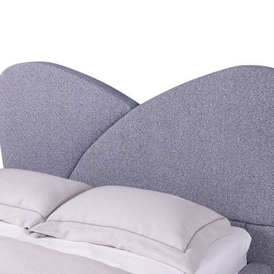 Petal 150 X 200 Upholstered Queen Bed-Grey - Image 5