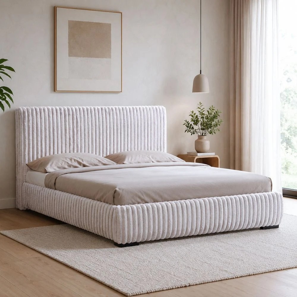 Fritz 180X200 King Bed-L.Grey