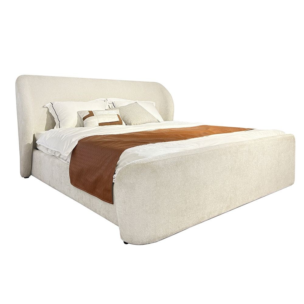 Orion 180x200 Upholstered King Bed-Beige - Image 2