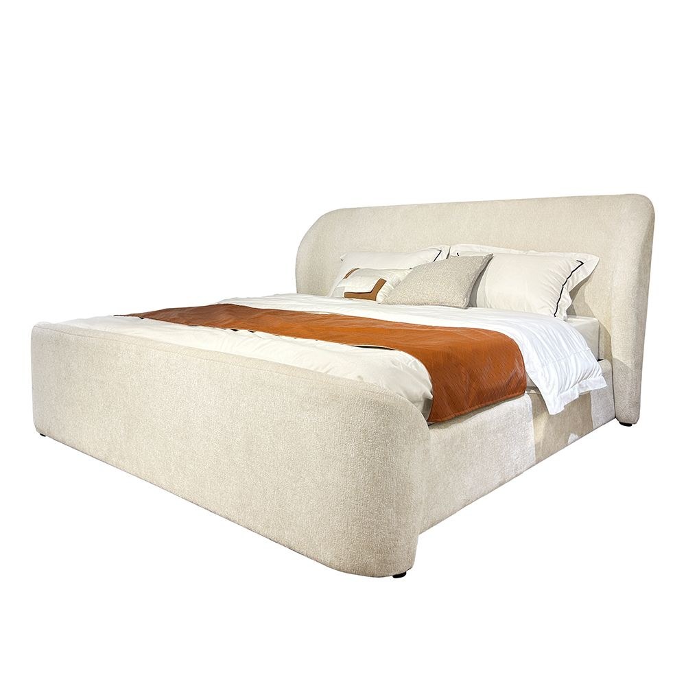 Orion 180x200 Upholstered King Bed-Beige - Image 3
