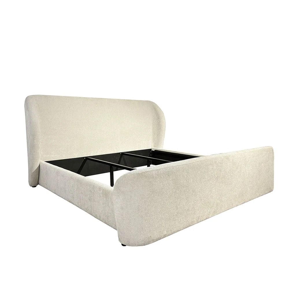 Orion 180x200 Upholstered King Bed-Beige - Image 4