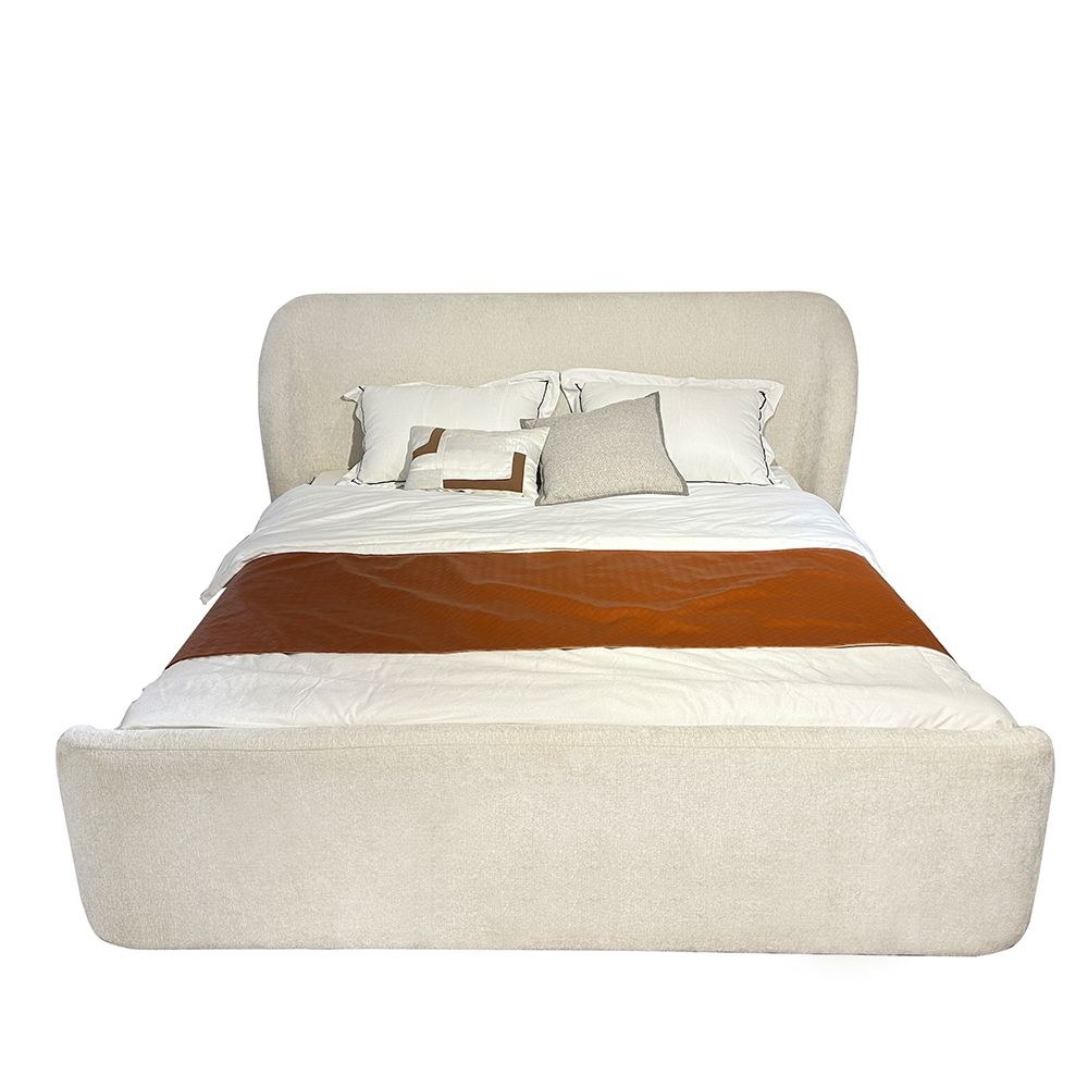 Orion 180x200 Upholstered King Bed-Beige - Image 5