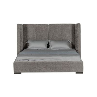 Braxton 160x200 Upholstered Queen Bed with Hydraulic Storage & Foldable Headboard -Grey/Titanium - With 2-Year Warranty - Image 3