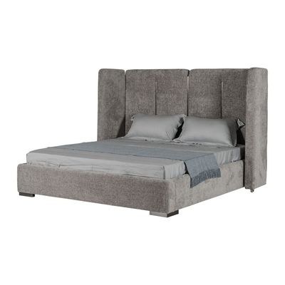 Braxton 160x200 Upholstered Queen Bed with Hydraulic Storage & Foldable Headboard -Grey/Titanium - With 2-Year Warranty - Image 5