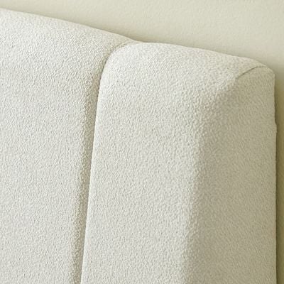 Amara 150X200 Upholstered Queen Bed - Oak/Beige - Image 4