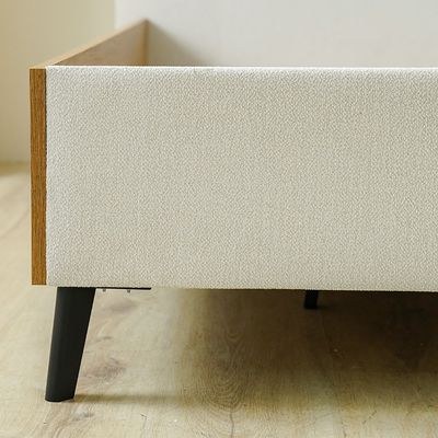 Amara 150X200 Upholstered Queen Bed - Oak/Beige - Image 5