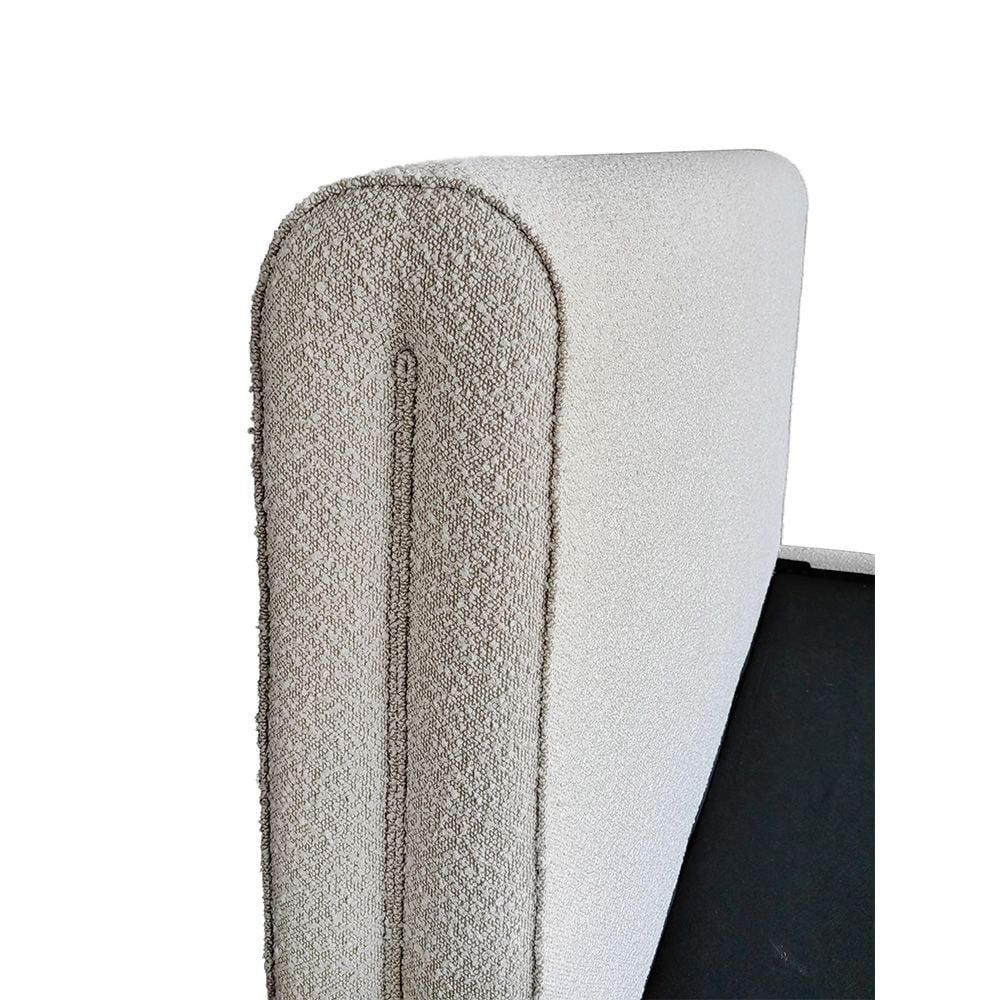V2 Naples 180X200 Upholstered Queen Bed-Beige - Image 4