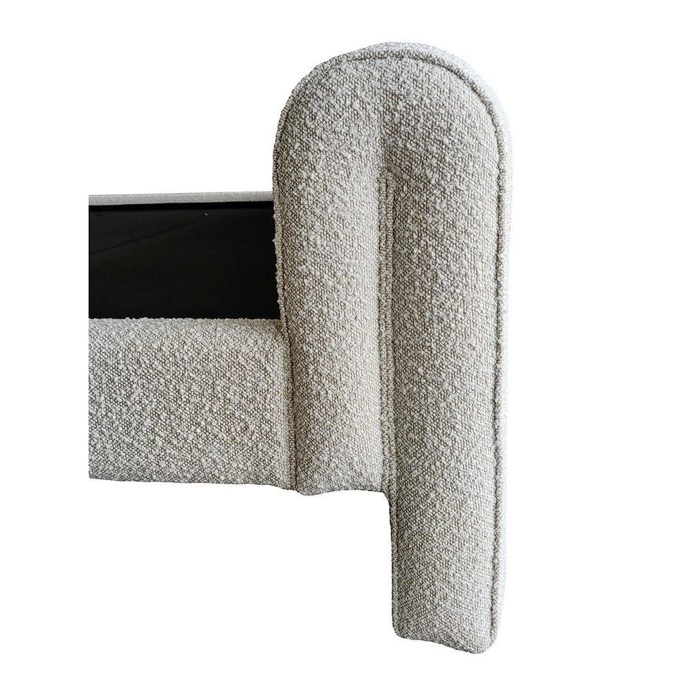 V2 Naples 180X200 Upholstered Queen Bed-Beige - Image 5