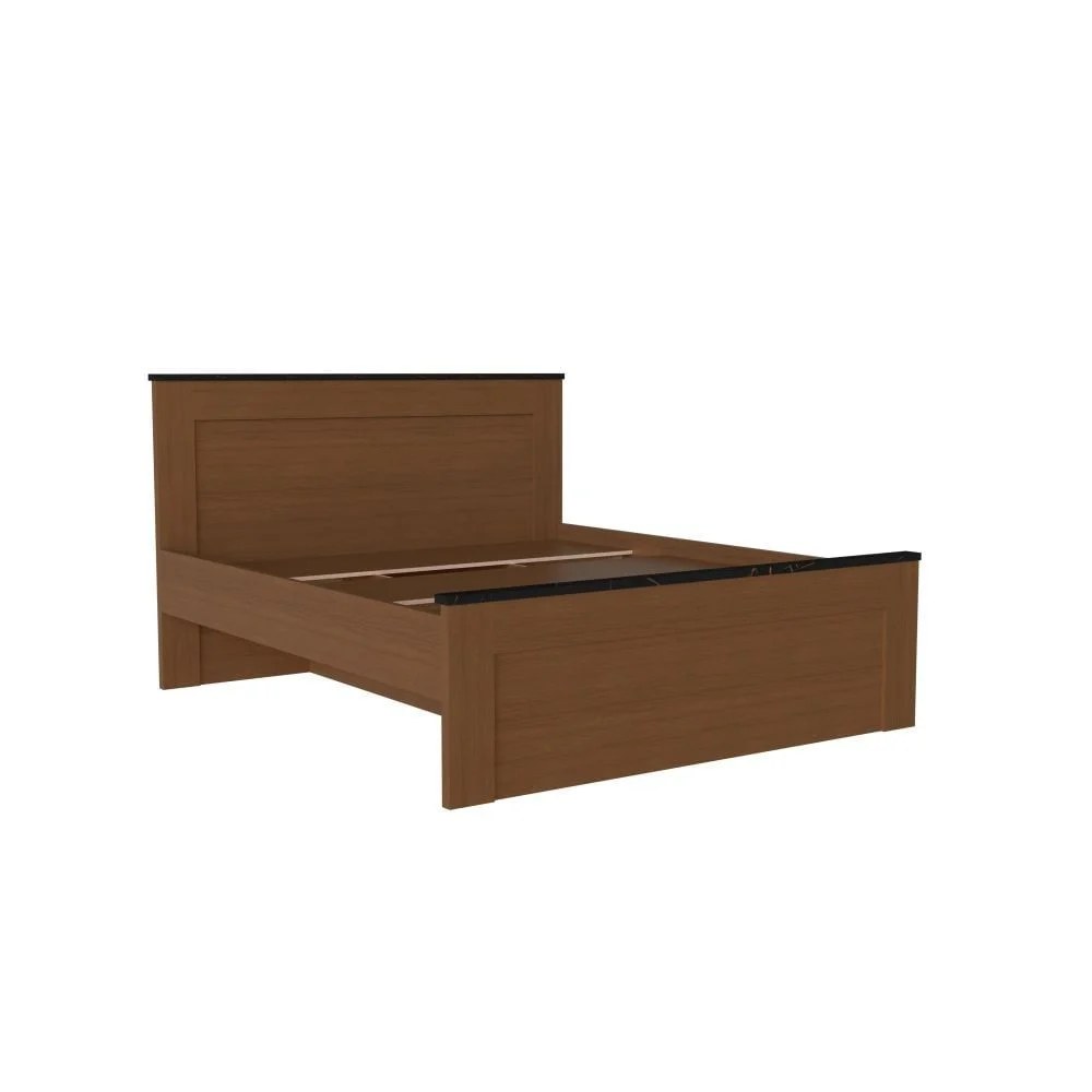 Pera 180 X 200 King Bedroom Set - Walnut/Black Marble - Image 2