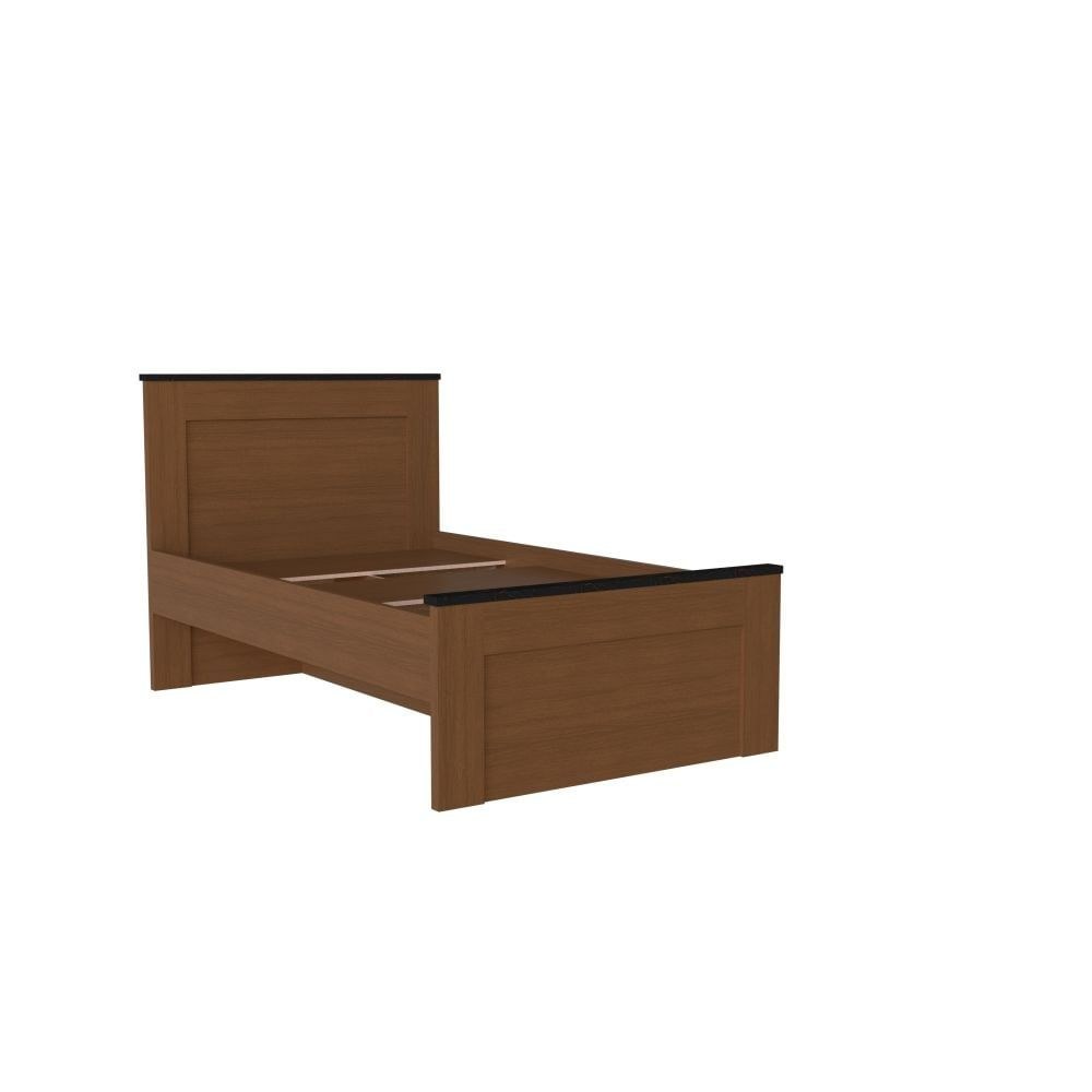 Pera 120 x 200 Single Bedroom Set - Walnut/Black Marble - Image 5