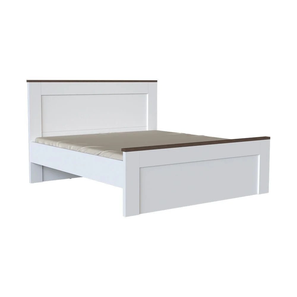Pera 120 x 200 Single Bedroom Set - White/Light Oak - Image 5